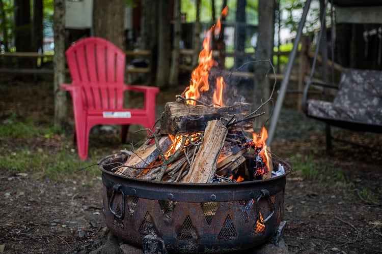 rusted fire pit